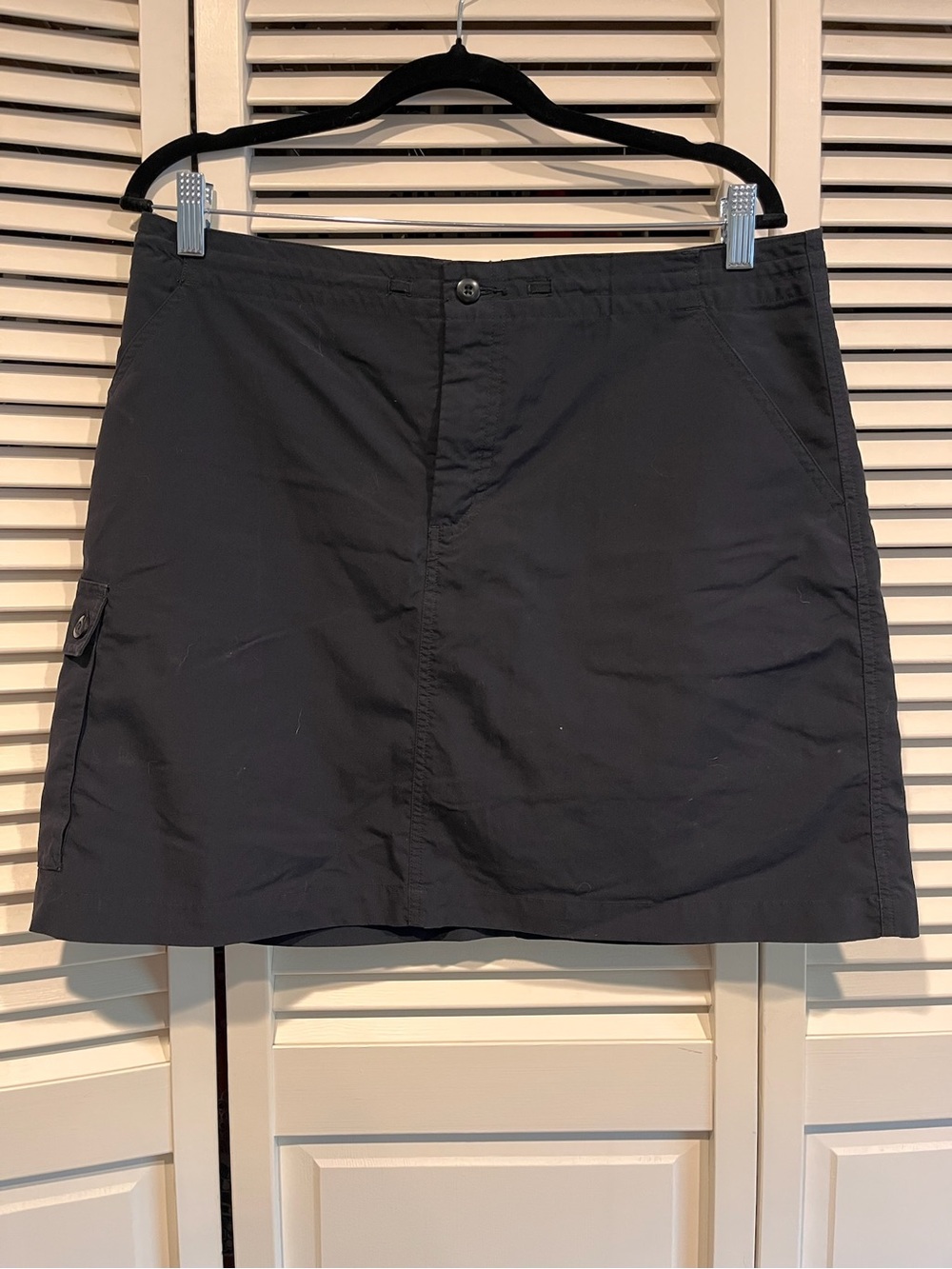 Patagonia Black Mini Utility Skirt with under shorts